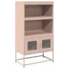  Highboard rózsaszín 68x39x123 cm Acél