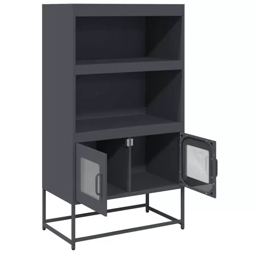  Highboard antracit 68x39x123 cm Acél