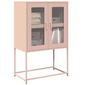  Highboard rózsaszín 68x39x107 cm Acél