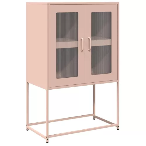  Highboard rózsaszín 68x39x107 cm Acél