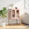  Highboard rózsaszín 68x39x107 cm Acél