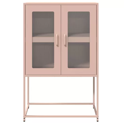  Highboard rózsaszín 68x39x107 cm Acél