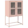  Highboard rózsaszín 68x39x107 cm Acél
