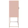  Highboard rózsaszín 68x39x107 cm Acél