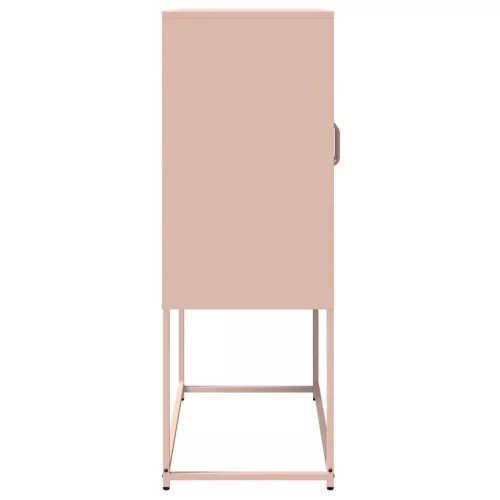  Highboard rózsaszín 68x39x107 cm Acél