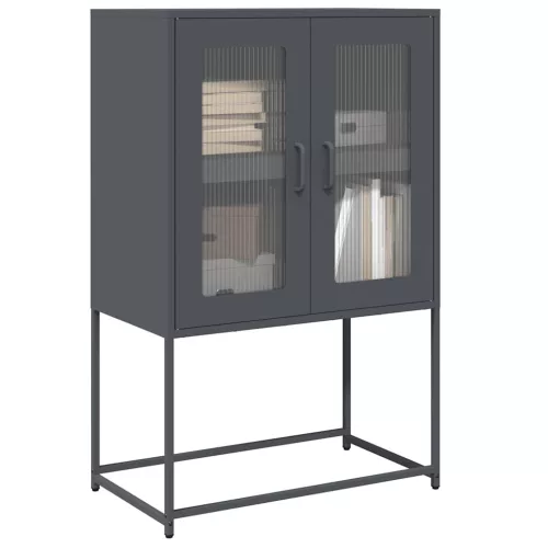  Highboard antracit 68x39x107 cm Acél