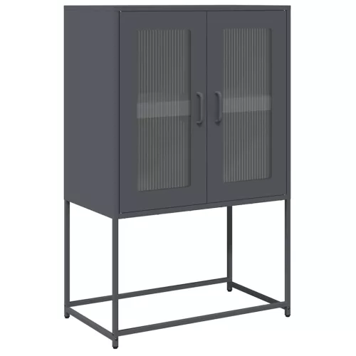  Highboard antracit 68x39x107 cm Acél