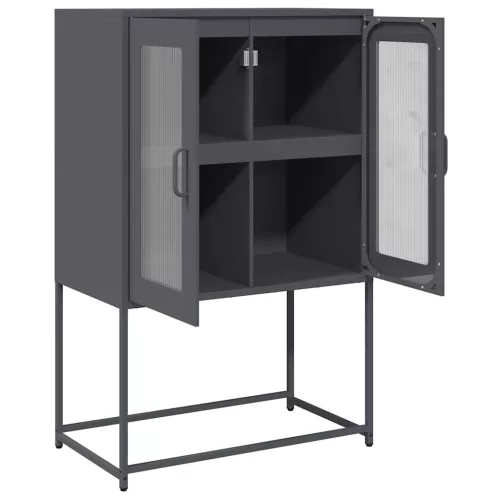  Highboard antracit 68x39x107 cm Acél