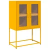  Highboard Mustársárga 68x39x107 cm Acél