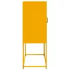  Highboard Mustársárga 68x39x107 cm Acél