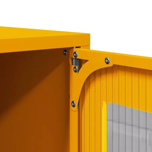  Highboard Mustársárga 68x39x107 cm Acél