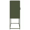  Highboard olívazöld 68x39x107 cm Acél