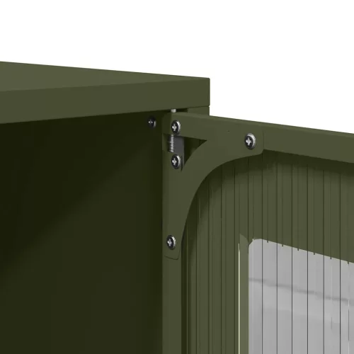  Highboard olívazöld 68x39x107 cm Acél