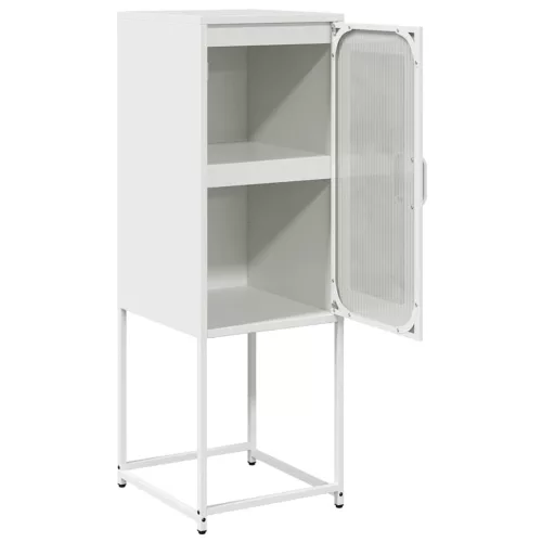  fehér hidegen hengerelt acél tálalószekrény 36x39x107 cm