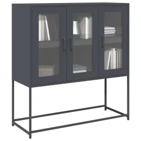    antracit hidegen hengerelt acél tálalószekrény 100,5x39x107 cm