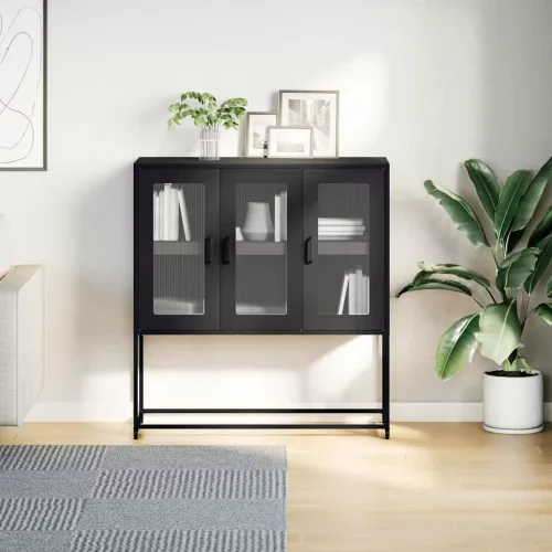  antracit hidegen hengerelt acél tálalószekrény 100,5x39x107 cm
