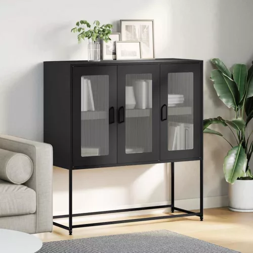  antracit hidegen hengerelt acél tálalószekrény 100,5x39x107 cm