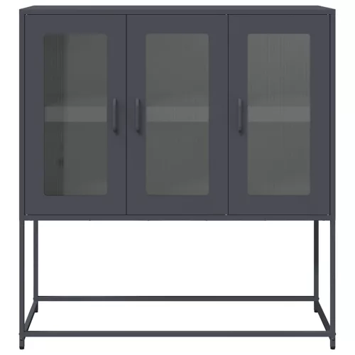  antracit hidegen hengerelt acél tálalószekrény 100,5x39x107 cm