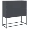  antracit hidegen hengerelt acél tálalószekrény 100,5x39x107 cm