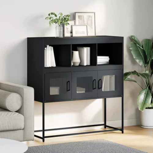  antracit hidegen hengerelt acél tálalószekrény 100,5x39x107 cm