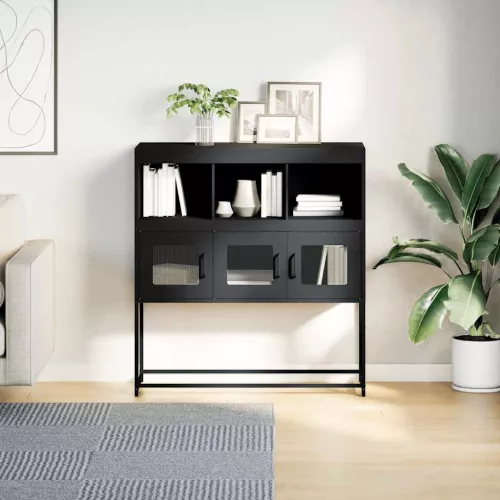  antracit hidegen hengerelt acél tálalószekrény 100,5x39x107 cm