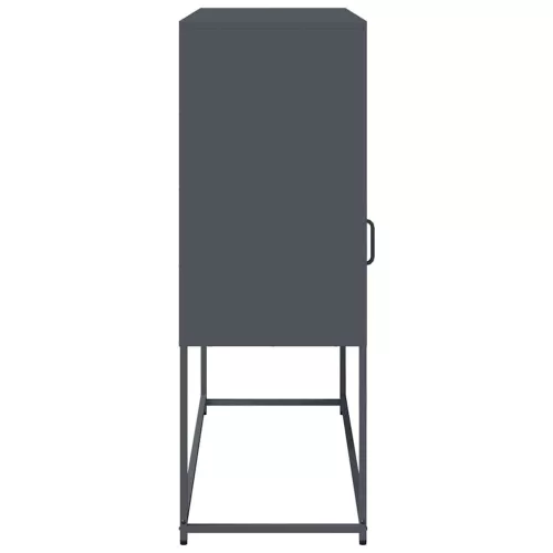  antracit hidegen hengerelt acél tálalószekrény 100,5x39x107 cm
