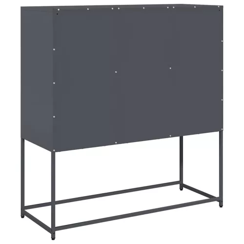  antracit hidegen hengerelt acél tálalószekrény 100,5x39x107 cm