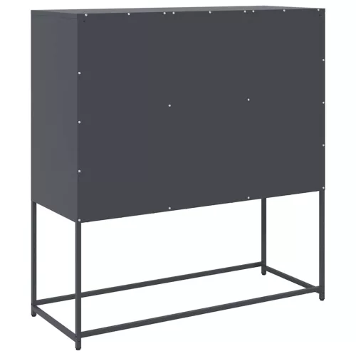  antracit hidegen hengerelt acél tálalószekrény 100,5x39x107 cm