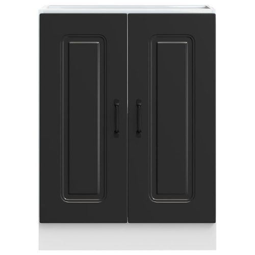  Mosogató aljzat szekrény Kalmar fekete 60x46x81,5 cm műanyag fa