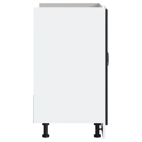  Mosogató aljzat szekrény Kalmar fekete 80x46x81,5 cm műanyag fa