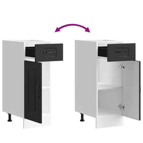  Konyhai alapszekrény Kalmar fekete színű műfa