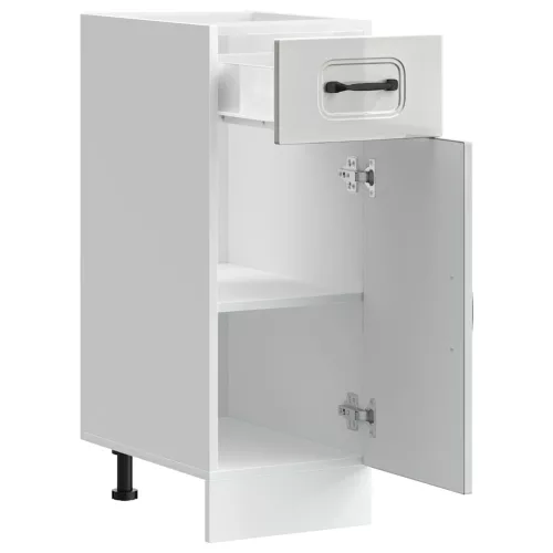  Konyhai alapszekrény Kalmar magasfényű fehér színű műfa