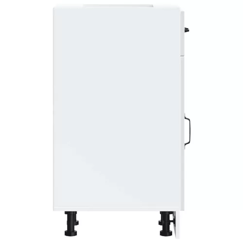  Konyhai alapszekrény Kalmar magasfényű fehér színű műfa