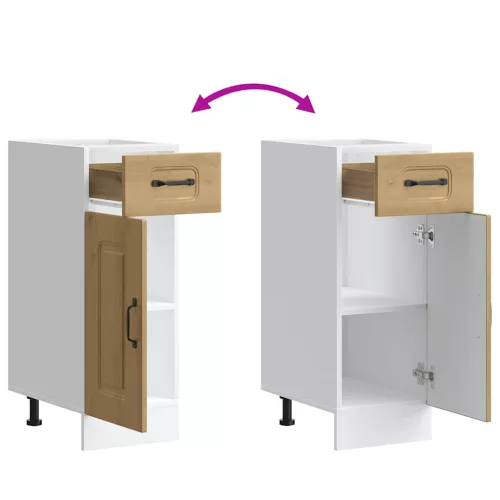  Konyhai alapszekrény Kalmar kézműves tölgy műszaki fa