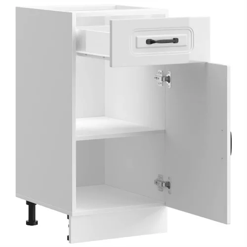  Konyhai alapszekrény Kalmar magasfényű fehér színű műfa