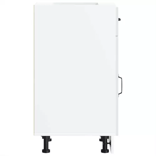  Konyhai alapszekrény Kalmar magasfényű fehér színű műfa