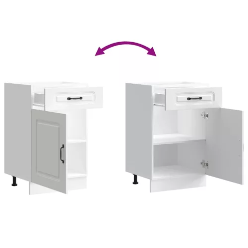  Konyhai alsó szekrény Kalmar fehér műfa