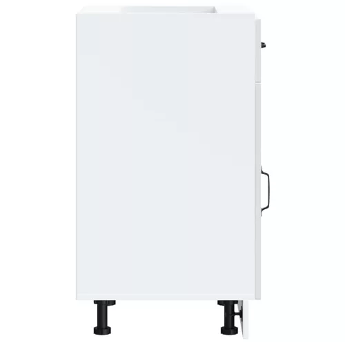  Konyhai alapszekrény Kalmar magasfényű fehér színű műfa