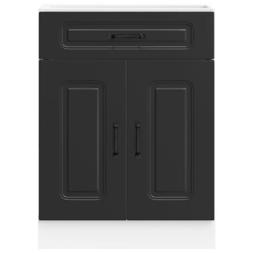  Konyhai alapszekrény Kalmar fekete színű műfa