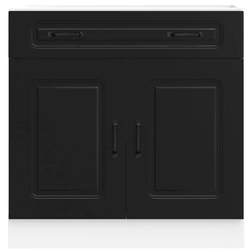  Konyhai alapszekrény Kalmar fekete színű műfa