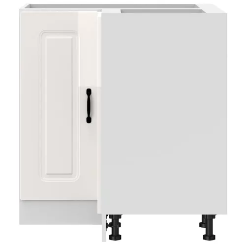  Konyhai sarok alapszekrény Kalmar magasfényű fehér színű műfa