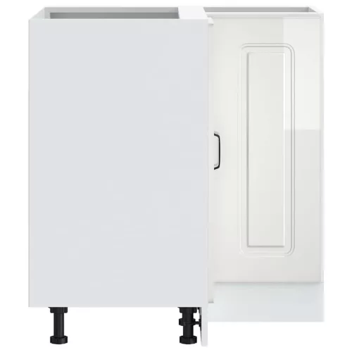  Konyhai sarok alapszekrény Kalmar magasfényű fehér színű műfa