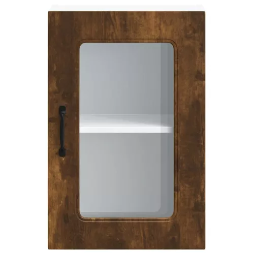  konyhai fali szekrény üvegajtóval Kalmar füstölt tölgy