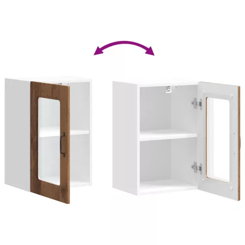  Konyhai fali szekrény üvegajtóval Kalmar régi fából