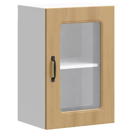  konyhai fali szekrény üvegajtóval Kalmar kézműves tölgy