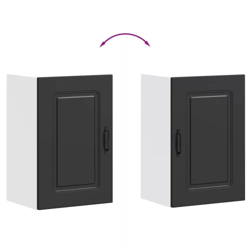  konyhai fali szekrény Kalmar fekete színű fűrészáru