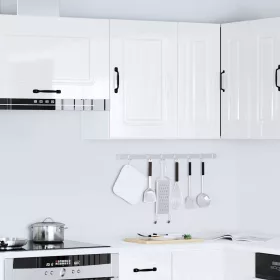    konyhai fali szekrény Kalmar magasfényű fehér színű fából