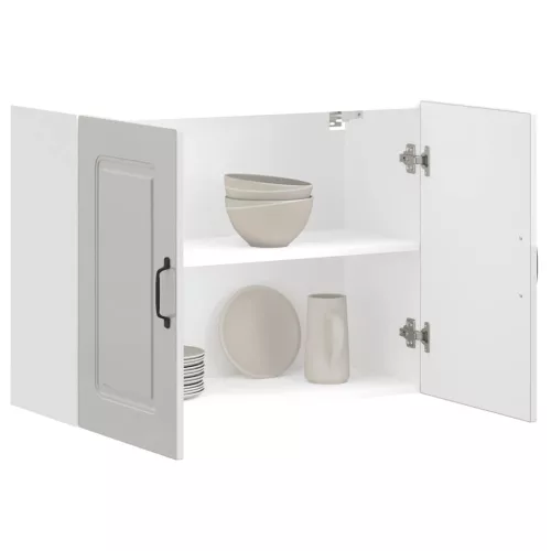  konyhai fali szekrény Kalmar magasfényű fehér színű fából