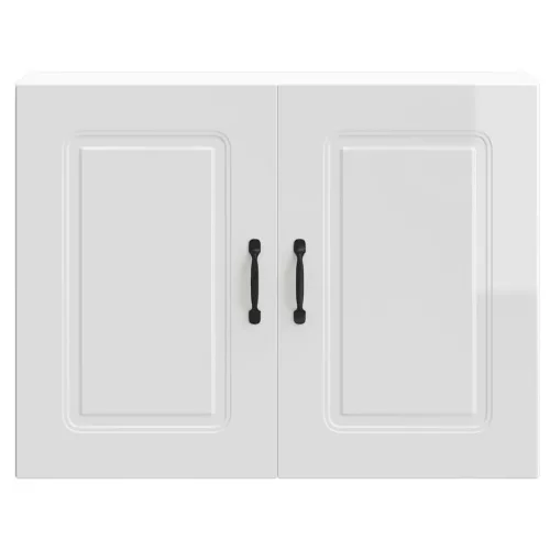  konyhai fali szekrény Kalmar magasfényű fehér színű fából