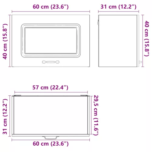  konyhai fali szekrény Kalmar magasfényű fehér színű fából